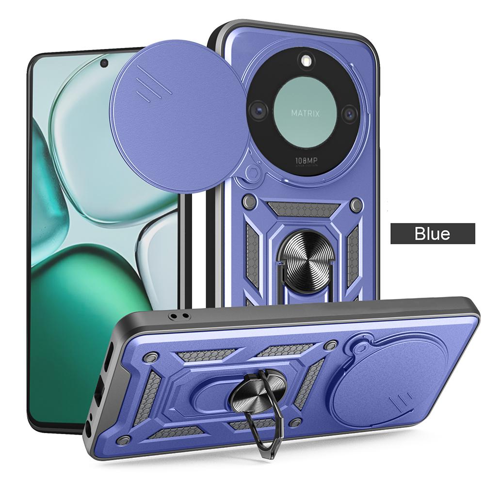 Armor Holder Funda for Honor X9C Smart 5G Case Slide Camera Protection Ring Stand Shockproof Back Cover Capa Funda