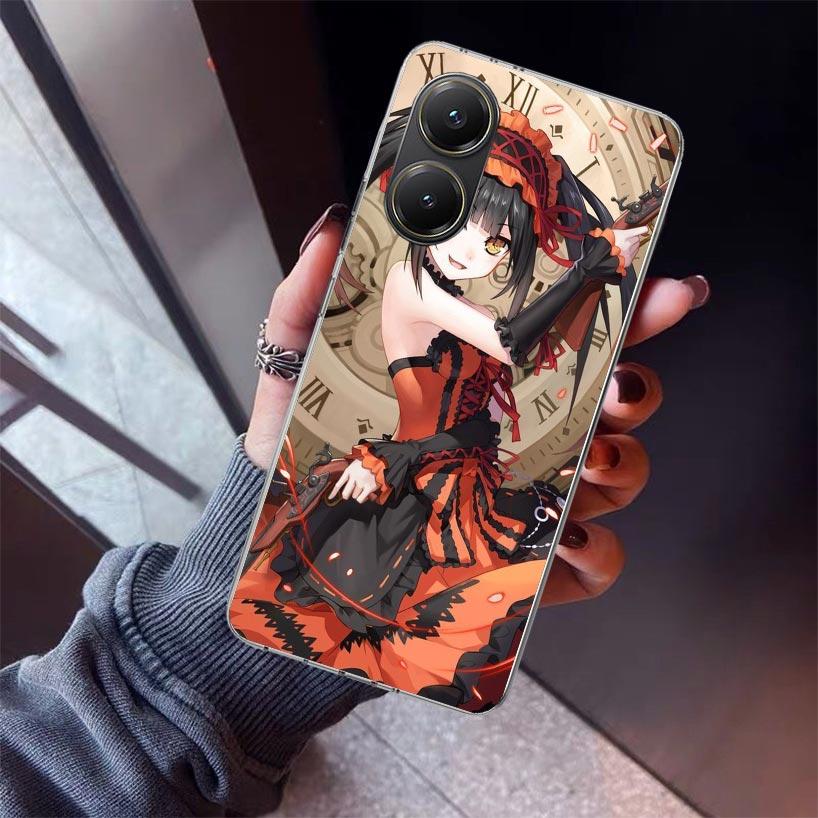 Date A Live Tokisaki Kurumi Phone Case For Xiaomi Poco X5 X6 X7 Pro F7 Ultra M7 Redmi 15C 15 13C 13 12C 12 10 10C 10A 9 9C 9T 9A