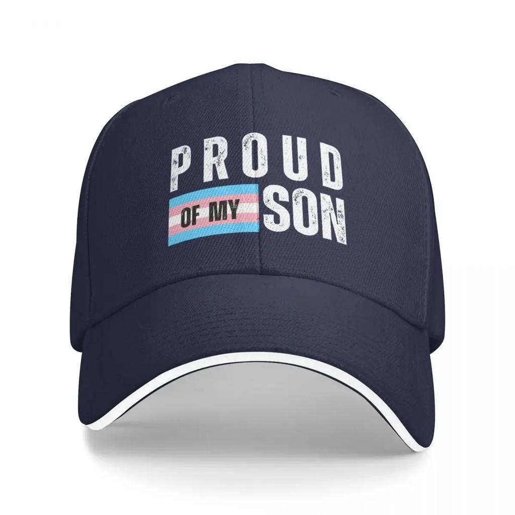 PROUD OF MY TRANSGENDER SON TRANSGENDER SON PRIDE TRANS FLAG PROUD PARENT Baseball Cap |-F-| Hats Woman Men's