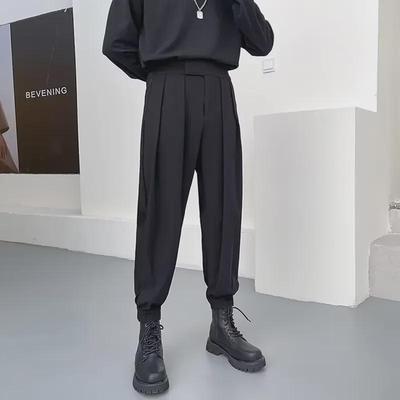 Men's Korean-Style Wide-Leg Suit Pants - Trendy, Loose, Casual Trousers