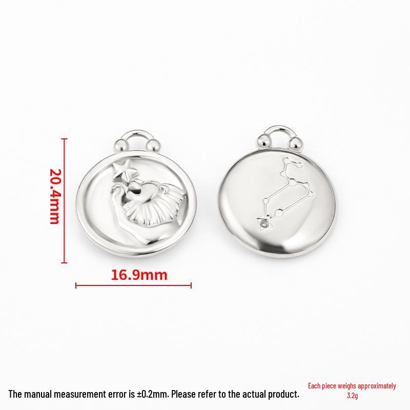 18k Gold Zodiac Pendants for DIY Luxury Jewelry - Small Accessories for Bracelets & Necklaces