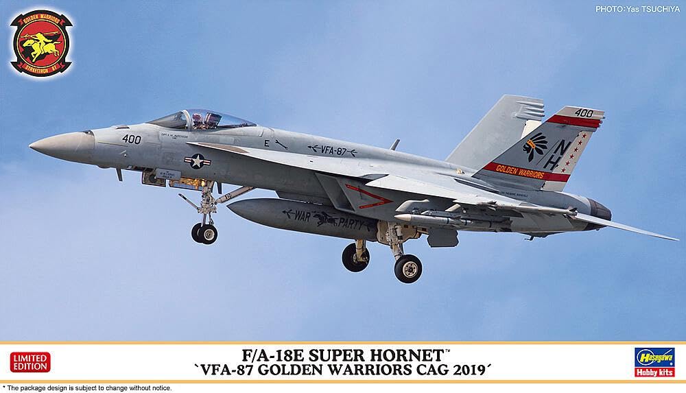 

Hasegawa 1/72 F/A-18E Super Hornet VFA-87 Golden Warriors CAG 2019 Plastic Model Kit 02417