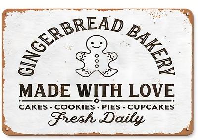 Pcs Vintage Iron Signs Merry Christmas Poster Cakes Music Box Christmas Tree Metal Plaque Bakery Candy Shop Wall Decor