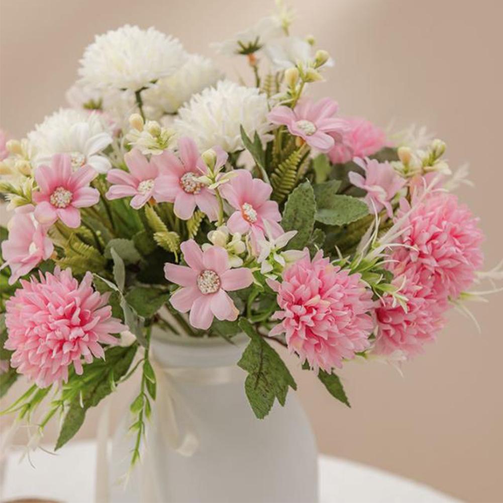 Simulation  Bouquet Ball Chrysanthemum Small Daisy Artificial Fake Flower For Home Wedding Party Table Decoration Photo Props