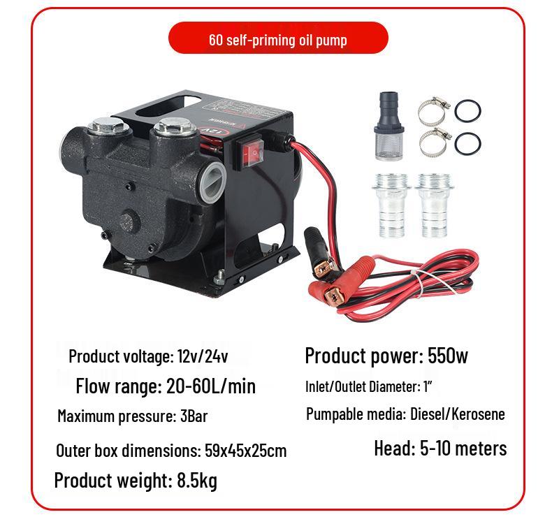Electric Diesel Pump 12V/24V/220V with Auto Start/Stop, Self-Priming, High Flow Fuel Dispenser