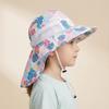 1-2Y 3-5Y 6-10Y Children's Sun Protection Hat Spring/Summer Lightweight Boys and Girls Printed Bucket Hat Beach Sun Shawl S