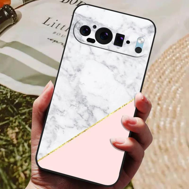For Google Pixel 9 Pro XL Case Cool Painted Silicone TPU Soft Cover for Googe Pixel 9 9 Pro 8A Cases Black Protective Shells