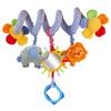 Newborns Spiral Hanging Activity Stroller Toy Baby Carseat Toy Black & White Lion Koala Rattle  for Crib Mobile Sensory Toy Gift