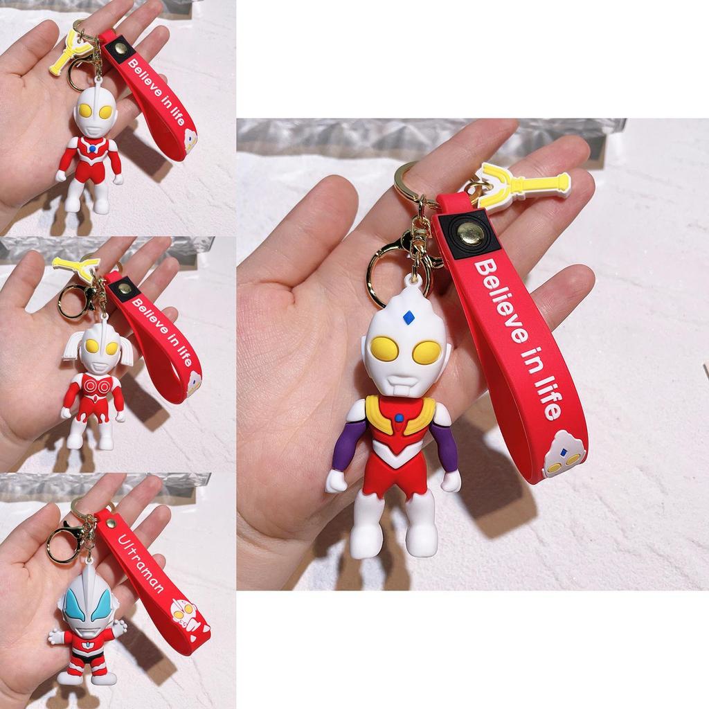 Adorable Ultraman Keychain Silicone Accessories For Backpack And Christmas Tree