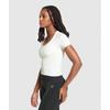 Gymshark Everyday Seamless Tight Fit Crew Neck Tee Soft White B3b1o Wcmy