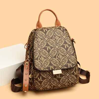 Retro-Rucksack für Damen, neue Handtasche, modische und vielseitige Umhängetasche, strukturiert, Reiserucksack mit großer Kapazität