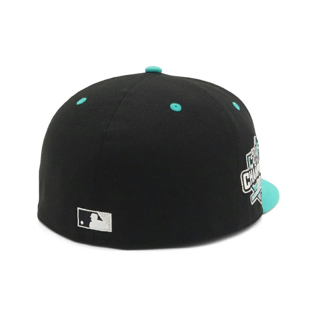 New Era 59FIFTY Cap MLB Arizona ARI 7 Side Under ONSPOTZ and 5950 Side Flat Cap (14562016, NER35C0391), Diamondbacks, Black/Teal, Black, Patch, 2-Tone