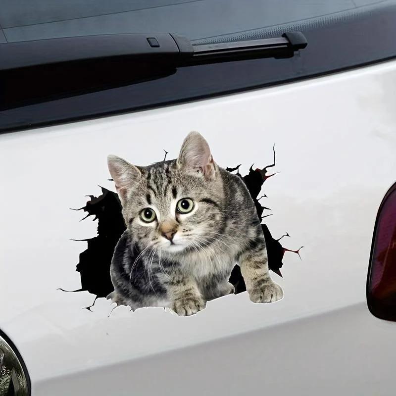 Car Sticker Cute 3D Cat Personality Block Body Scratch Auto Motorcycle Universal Decorative Stickers Car Accessories