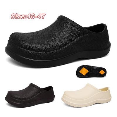 Men Work Chef Shoes Waterproof Oil-proof Kitchen Work Cook Boots Non-slip Ankle Rain Boots Man Hotel Restaurant Safety Footwear