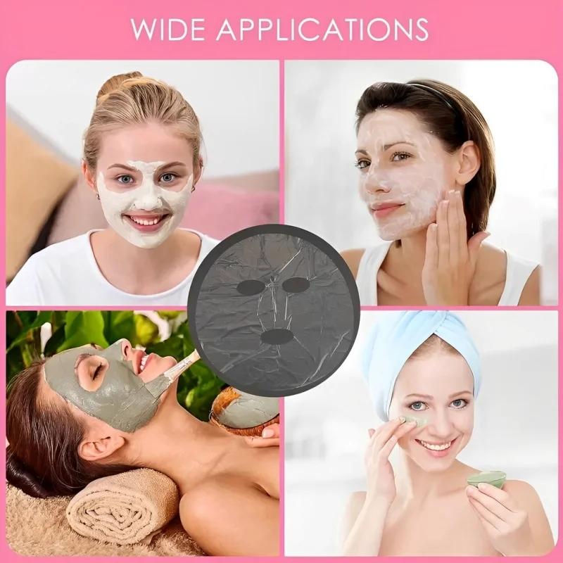 500/100pcs Facial Mask Paper Film Disposable Facial Plastic Wrap for Beauty Salons Transparent Face Mask Face Skin Care Tools