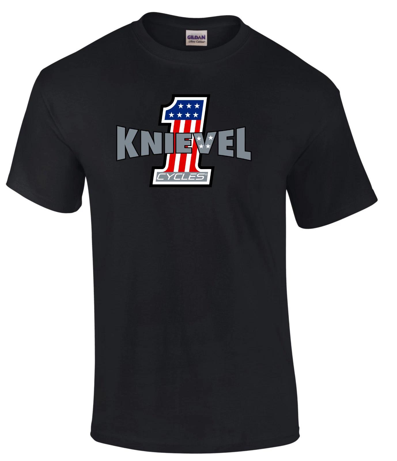 Men s and Women s T-shirts Evel Knieval Cycles Style Motorcycle Printed T Shirt in 6 Sizes L