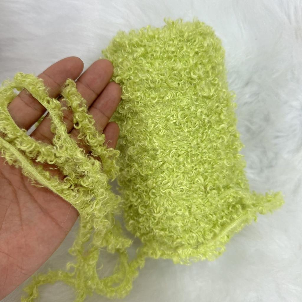 250G Curly Hair Teddy Curly Wool, Handmade Bag Jacket Wool Wool Woven Fleece Ball Doll DIY Knitting&Crocheting