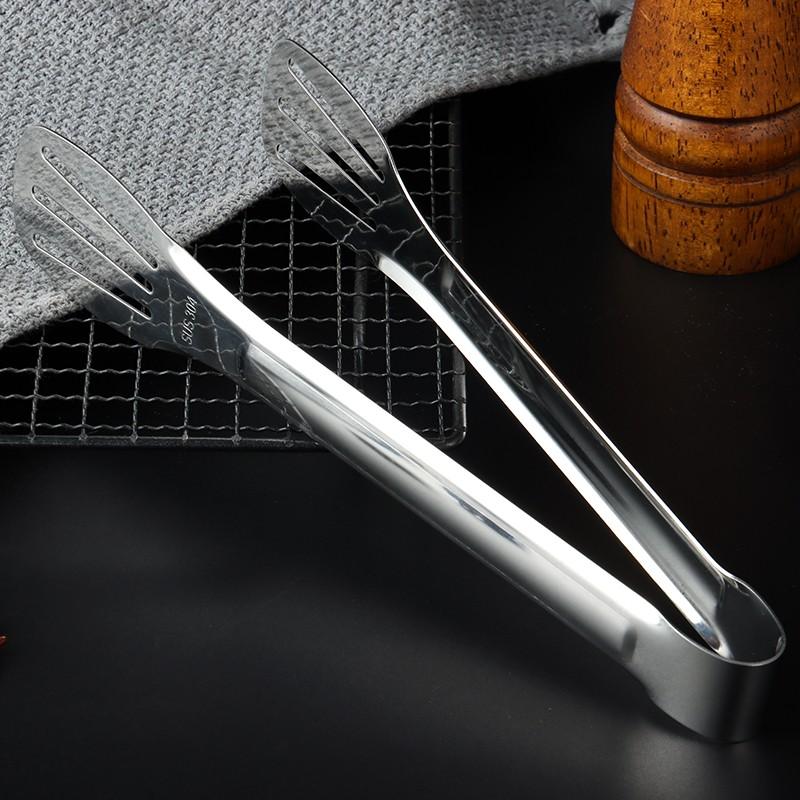 Baijie 304 Stainless Steel Multi-Functional Food Tongs for Cake, Steak, BBQ Bread, Kitchen Baking, And Roasting Meat
