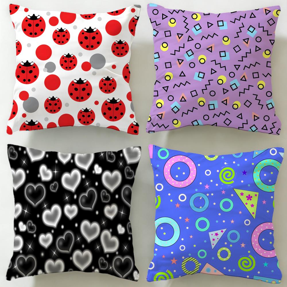 Stripes intersecting Cushion Cover Soft EasyWash Pillow Case Versatile for Couch Bed Travel and Office