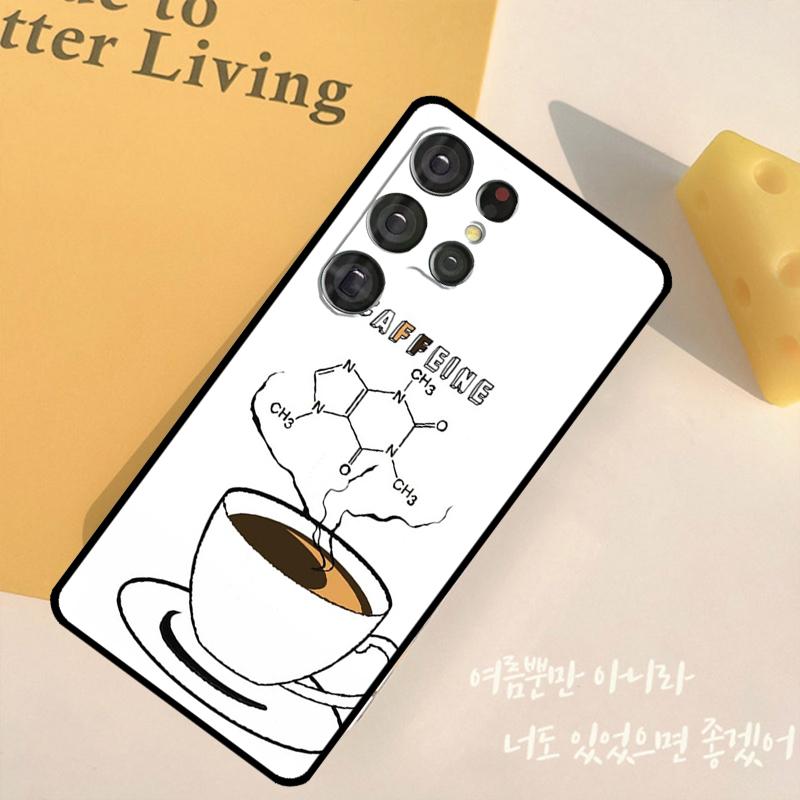 Science Chemistry Caffeine Phone Case For Samsung Galaxy S25 Ultra S9 S10 S20 S22 S21 FE S23 S24 Plus Back Cover Shell
