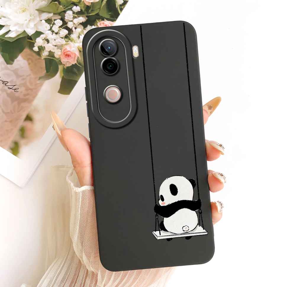 For vivo V40e 5G Case Cute Cat Cream Flower Silicone Back Cover For Vivo V 40e VIVO V40E 5G V2403 Phone Cases Bumper Fundas