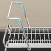 Stainless Steel Expandable Sink Drainer Rack with Filter Mesh Kitchen Dish Drying Organizer for Plates Bowls and Cups