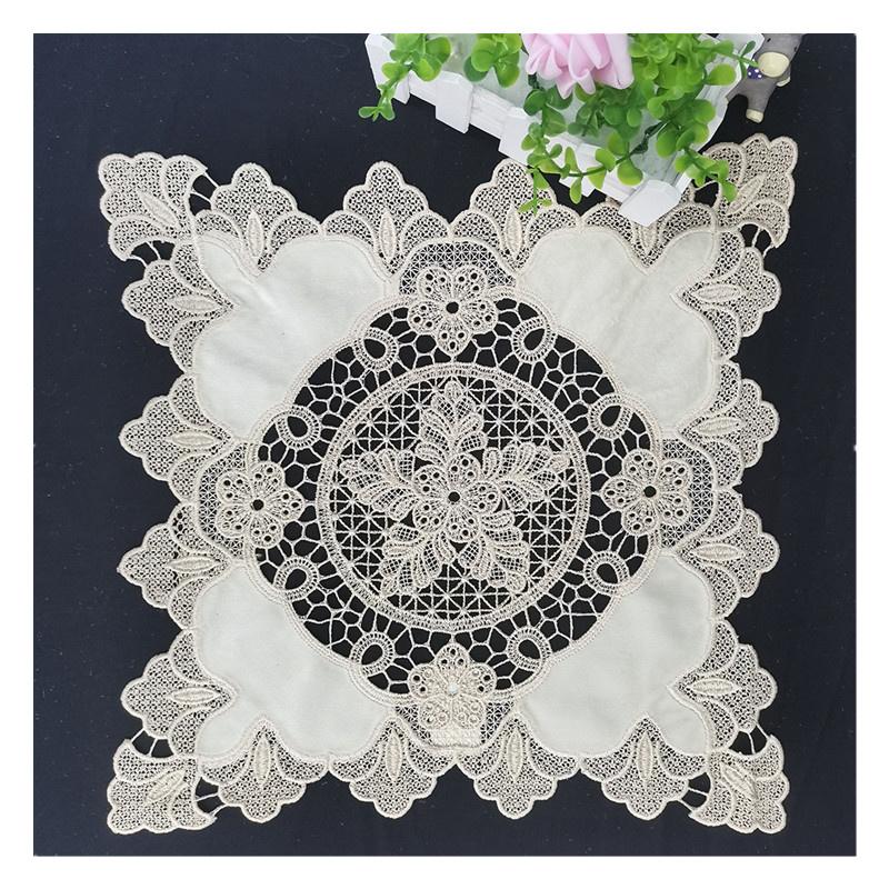 

Лучший европейский вышитый квадратный коврик для стола, отель, ресторан, вилла, гостиная, шампанское, посуда для выпечки, барная утварь, чехол для столовых приборов 35x35cm