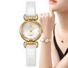 Simple Rhinestone Quartz Watch Business Leather Women's Dress Clock Wristwatch