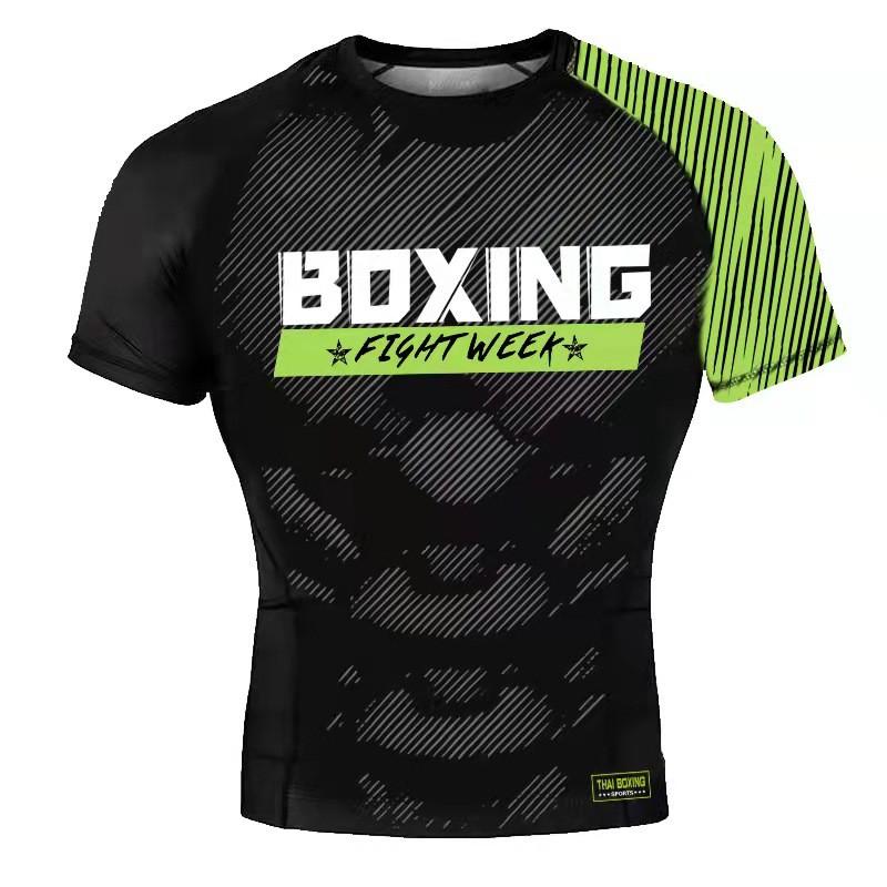 Martial Arts Shorts T-Shirt Set Men Women Kids Muay Thai Boxing Training Gym Wear