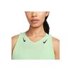 Nike Aeroswift Solid Logo Round Neck Running Vest Women tops Steam-Green FN2504-376