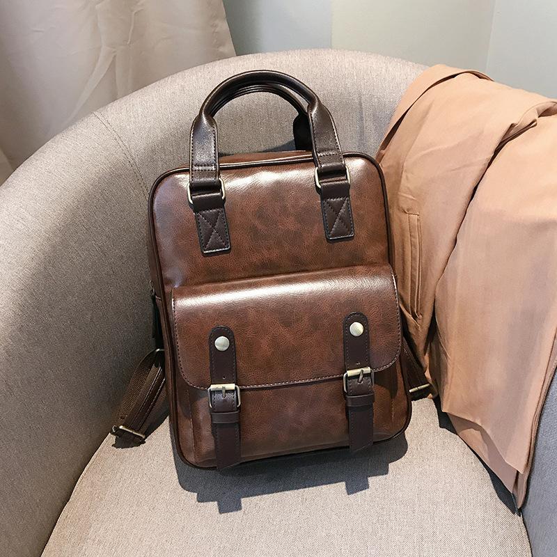 Schoolbag1011 Autumn Women's Backpack Fashion Large Capacity Small Backpack Multifunctional Men's Handbag Student School Bag