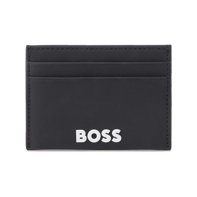 Hugo Boss Logo Decorated Polyurethane And Polyester Card Holder Men Accessories Black 50513935001 Black