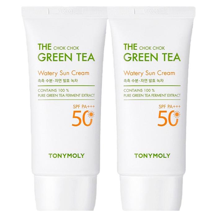 

TONYMOLY The Chok Chok Green Tea Watery Sun Cream SPF50+ PA+++ Hydrating UV Protection 50ml x2