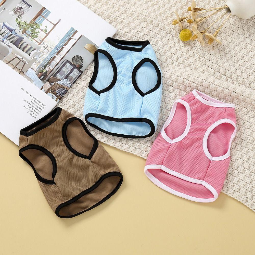 Breathable Cat Sleeveless Vest Polyester Pet Print Vest Cat Apparel Puppy Tank Top for Dogs Puppy