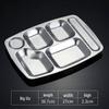 201 Stainless Steel Divided Canteen Tray