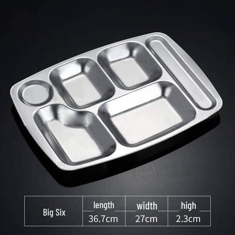 201 Stainless Steel Divided Canteen Tray