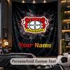 TapestryBayer Leverkusen Football Custom Name Text Personalized Wall Hanging Tapestry Home Wall Decor