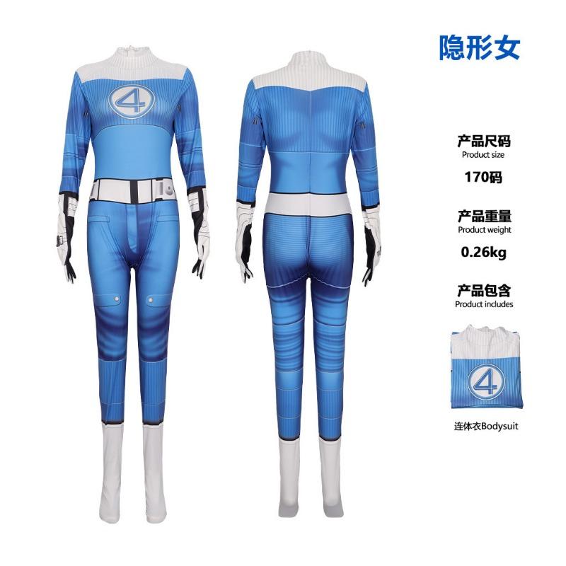 Halloween Costume Fantastic Four 5 Mr. Fantastic Invisible Woman Thunderbolt Suit Onesie