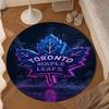 Maple Leafs Emblem Round Rug for Livingroom,Bedroom, Palyroom, Chair Rug, Area rug, Circle Carpet, Large Size Decor Fan Christmas gift