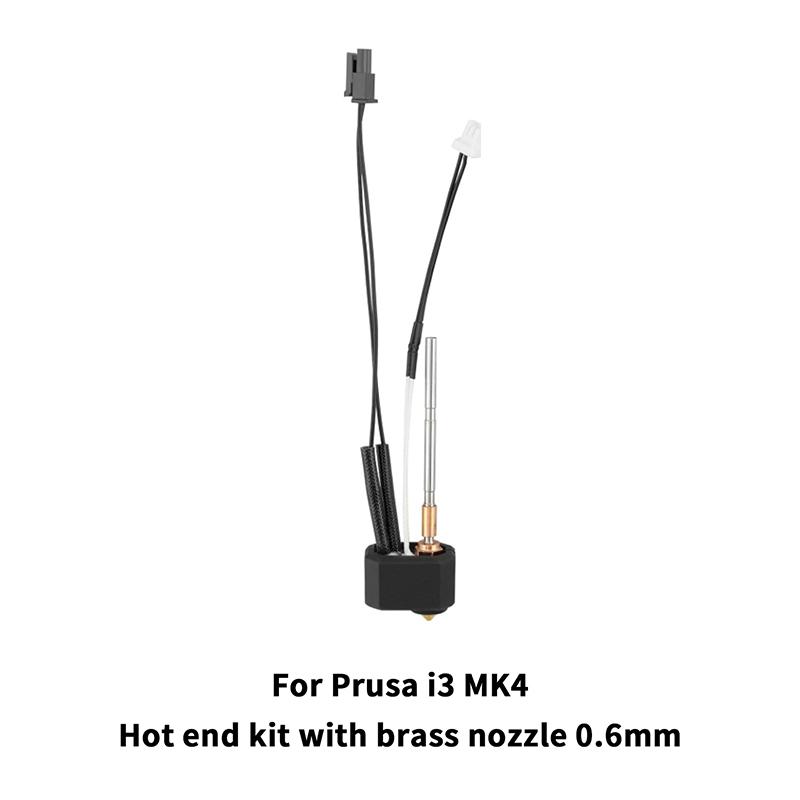 For Prusa I3 MK4 Hot End Extruder Print Head Kit Heater Cartridge Heating Block Hardened Steel Nozzle For Prusa I3 MK4