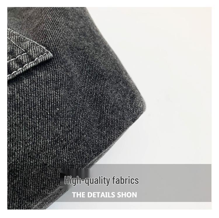 Korean Style Versatile Denim Tote & Crossbody Bag - 2025, Large Capacity Women's Casual Commuter Trend.