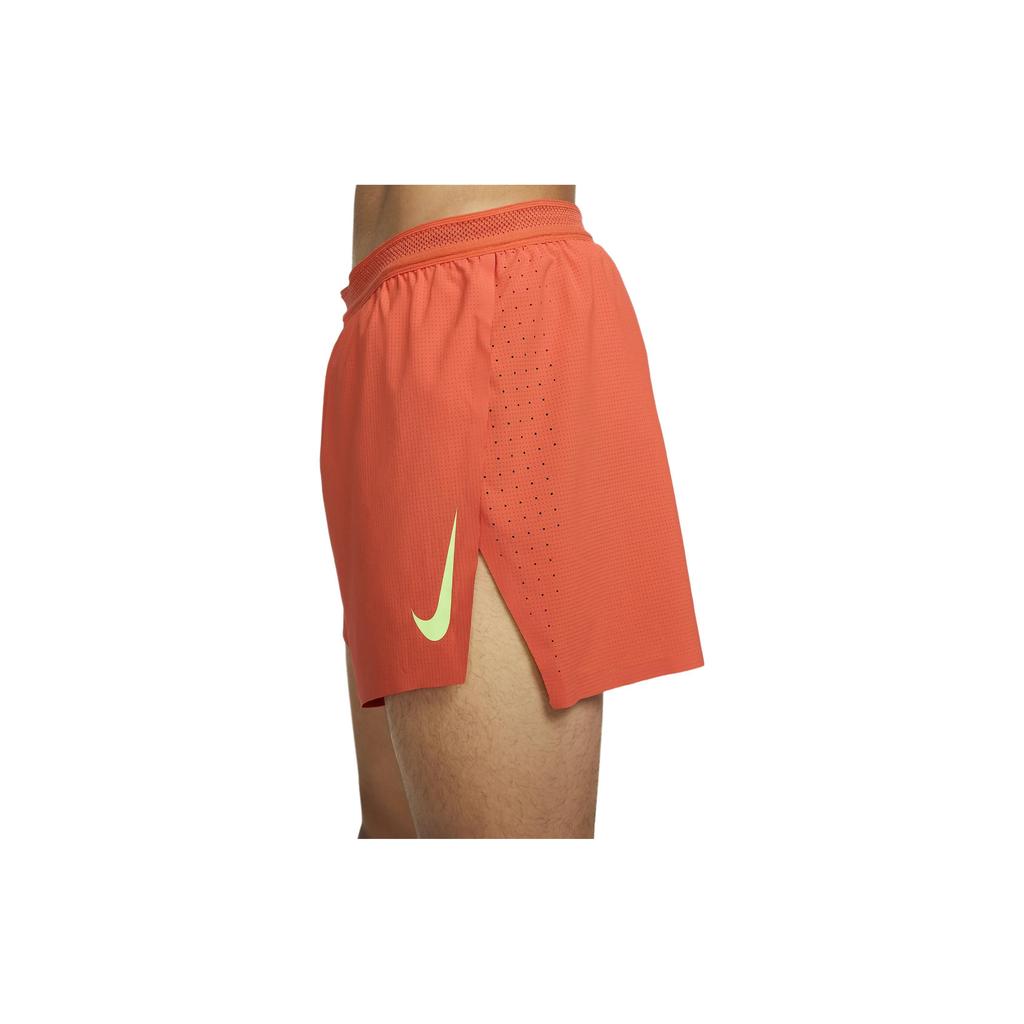 Nike Dri-FIT ADV AeroSwift Logo Print Drawstring Mid-Rise Fitted Sports Shorts Men Shorts Orange CJ7840-804