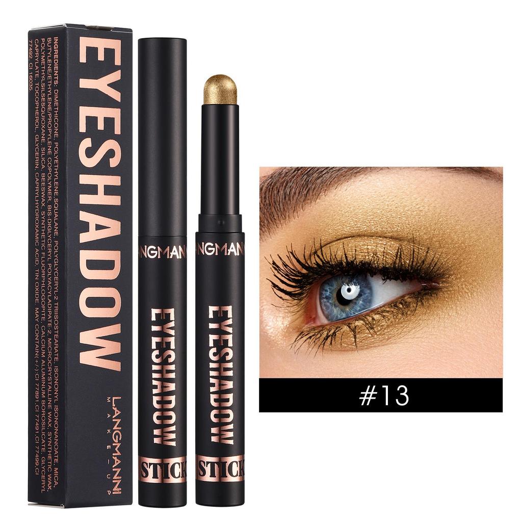 14 colori Shimmer Eye Shadow Stick Waterproof Long Lasting Glitter Eyeshadow Crayon Altamente Pigmentato Eye Makeup Eyeshadow Pencil Regalo per le donne