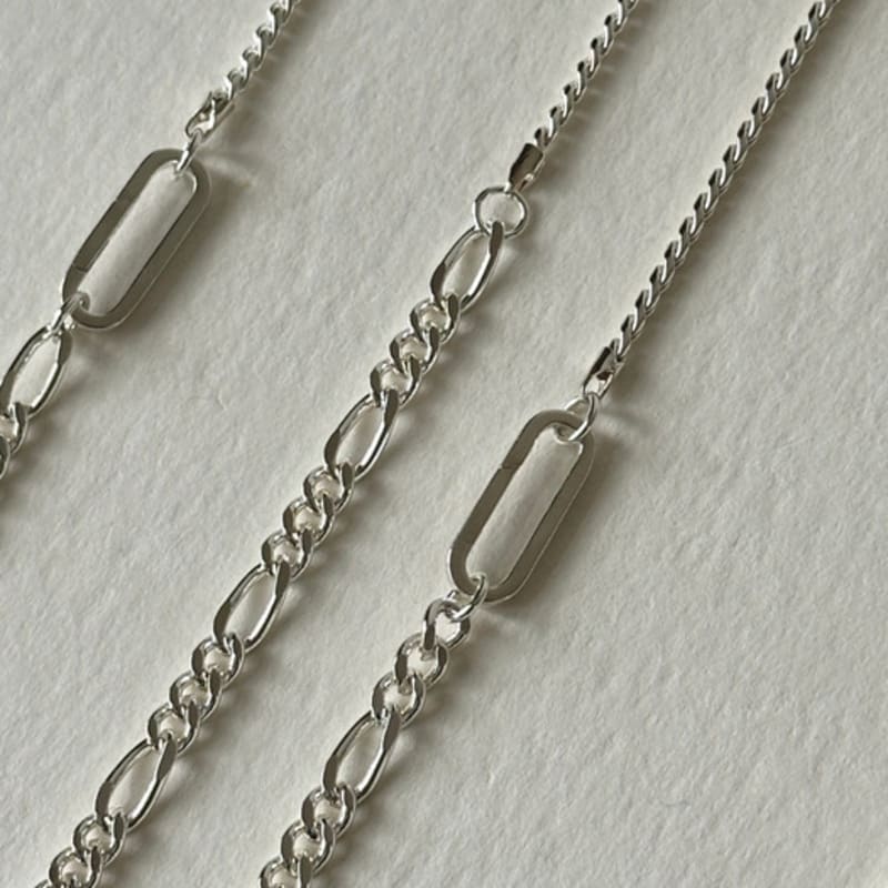 Warmrecord Silver925 3Way Easy Bold Necklace_N055