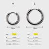 LION HEART Earrings Plain Hoop Earrings Surgical Stainless Steel Direct Sales Silver M Men's
