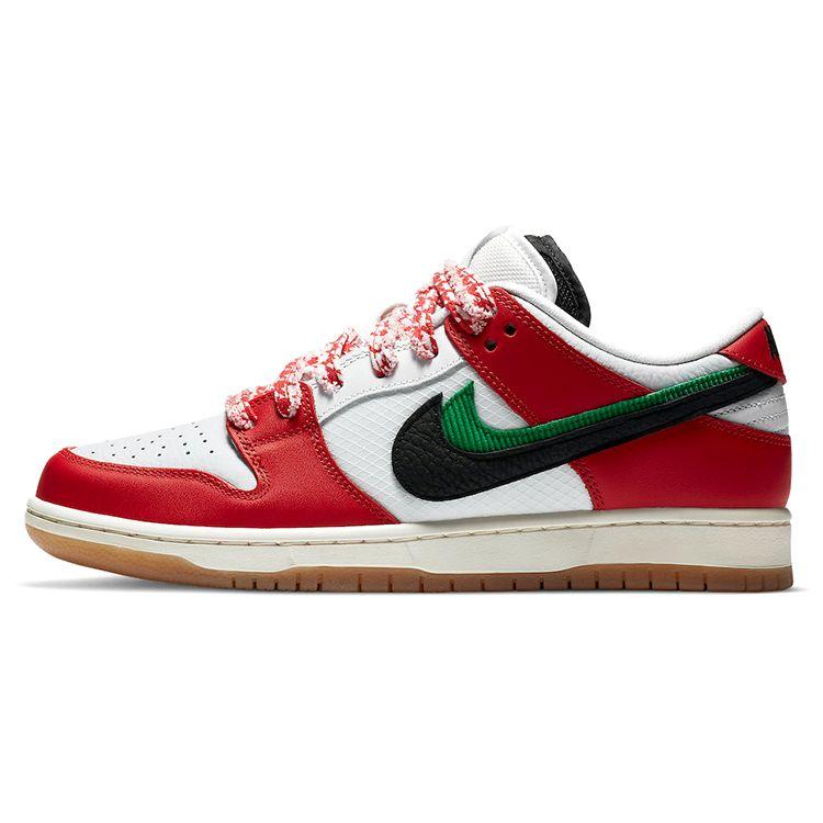 Nike Frame Skate x Dunk Low SB Habibi Unisex Sneakers Red Chile-Red White CT2550-600