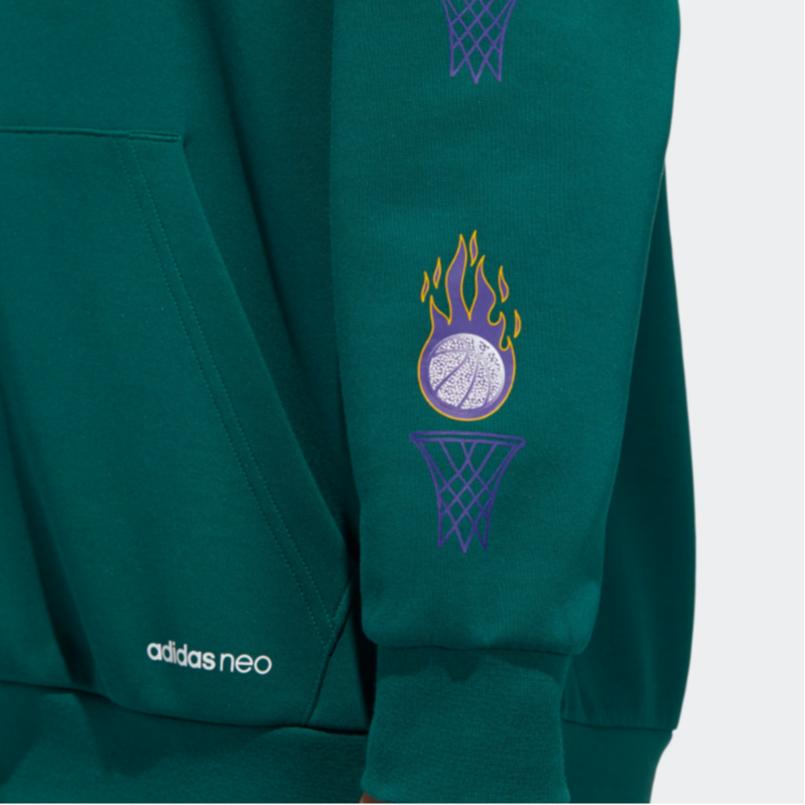 Adidas Essentials Logo Hoodie Men Hoodies Forest-Green H14176