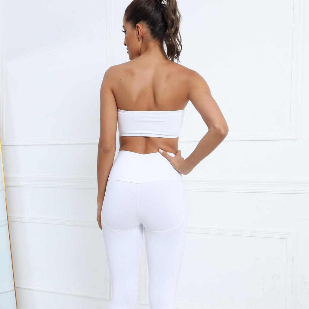 Cross-border Strapless Bandeau Yoga Sports Bra - Backless Design for Fitness