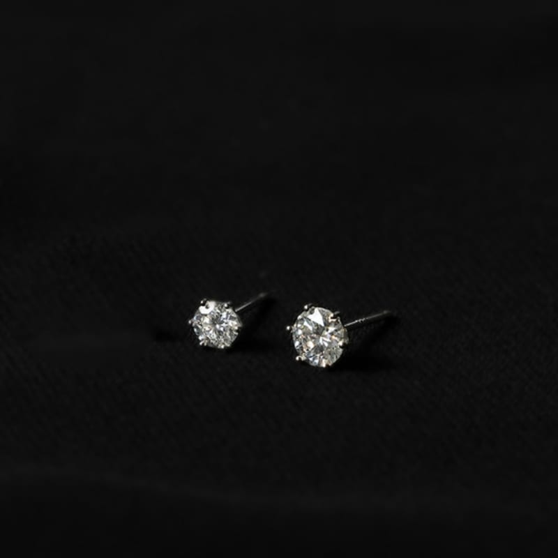 Modernlike Silver 925 Moissanite 6-prong Earrings 5th Anniversary