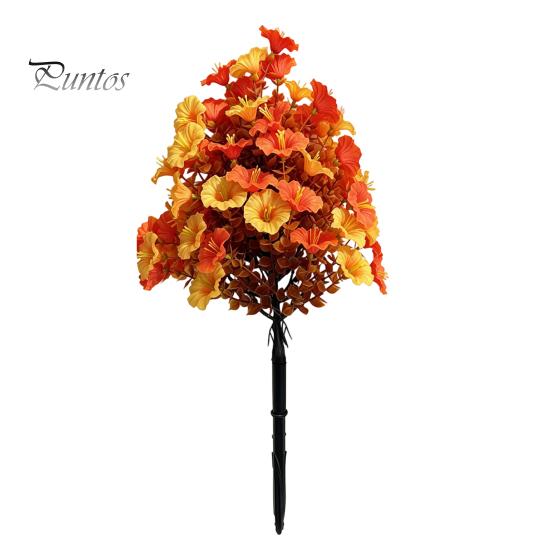 Outdoor Decorative Floral Arrangement Artificial Petunia Flower Stake, Fake Morning Glory Ground Stake Flower, Patio Garden Accents UV?Resistant